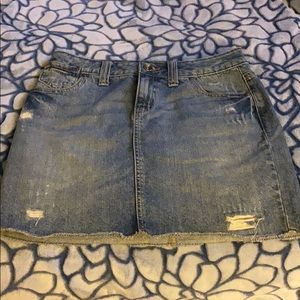 Distressed jean skit